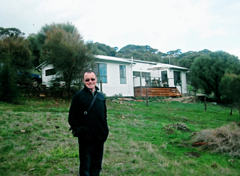 CO-OWNER MICHAEL SPEERS PICTURED AT THE FRONT OF THE PROPERTY THE DAY IT WAS PURCHASED